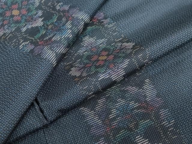 平和屋着物●本場大島紬　洋花文　さが美扱い　正絹　逸品　未使用　DABC2468ud