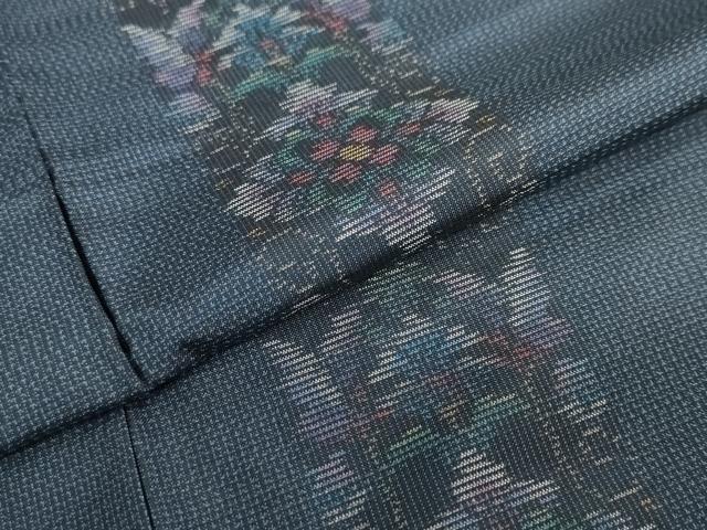平和屋着物●本場大島紬　洋花文　さが美扱い　正絹　逸品　未使用　DABC2468ud
