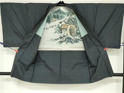 平和屋着物●男性　本場大島紬　アンサンブル　80亀甲　総詰め　正絹　逸品　未使用　DABC2471ud