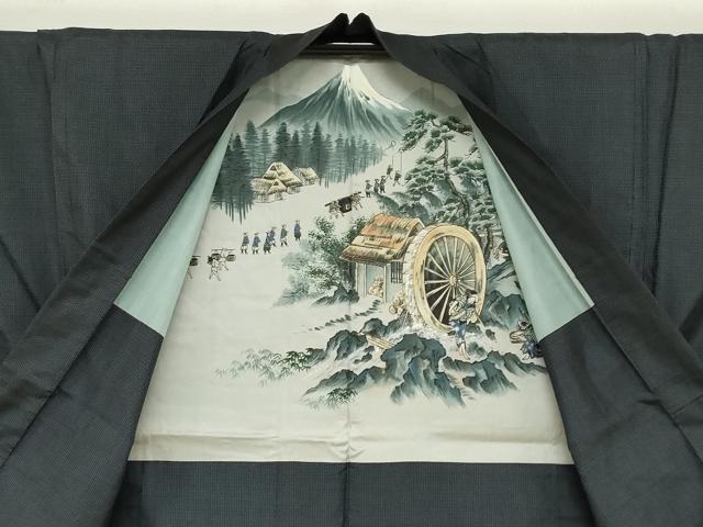 平和屋着物●男性　本場大島紬　アンサンブル　80亀甲　総詰め　正絹　逸品　未使用　DABC2471ud