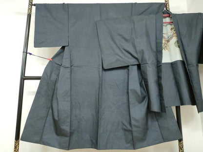 平和屋着物●男性　本場大島紬　アンサンブル　長羽織　100亀甲　総詰め　正絹　逸品　DABC2472ud
