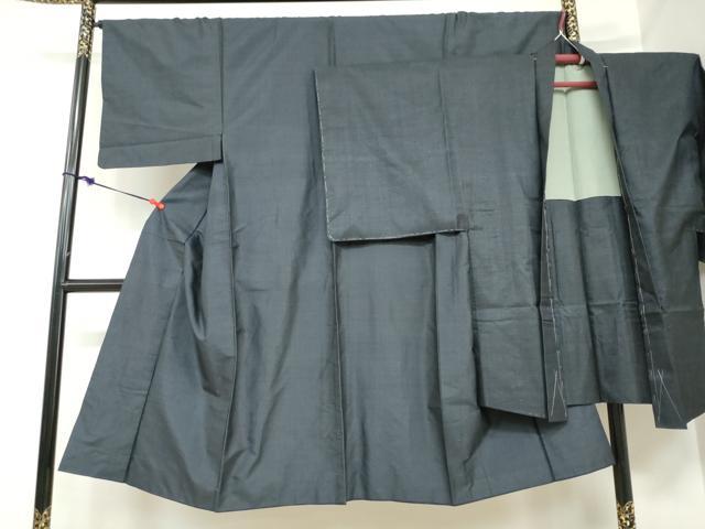 平和屋着物●男性　本場大島紬　アンサンブル　長羽織　80亀甲　総詰め　正絹　逸品　DABC2474ud