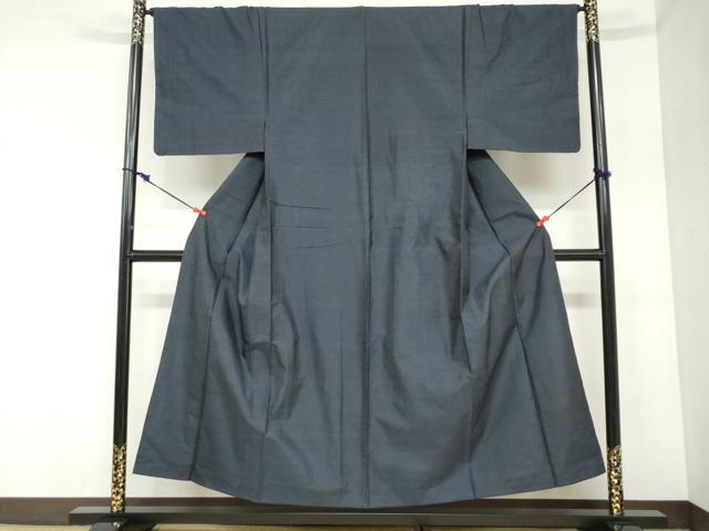 平和屋着物●男性　紬　アンサンブル　長羽織　80亀甲　総詰め　正絹　逸品　DABC2475ud
