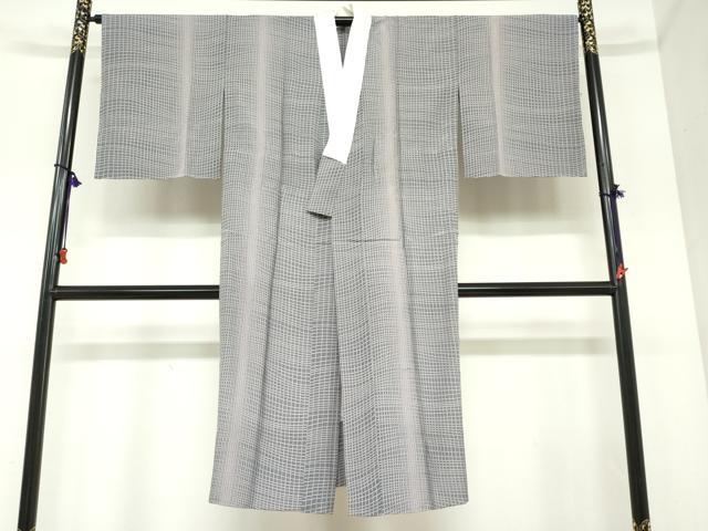 平和屋着物●長襦袢　無双仕立て　変わり格子文　やまと誂製　正絹　逸品　DABC2476ud