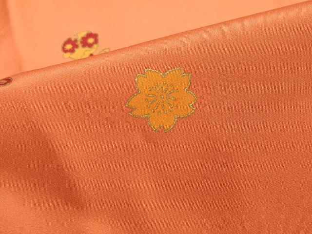 平和屋着物●長襦袢　袷　草花鈴文　金彩　正絹　逸品　未使用　DABC2477ud