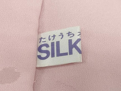 平和屋着物●長襦袢　袷　地紋起こし　舞桜地紋　正絹　逸品　DABC2478ud