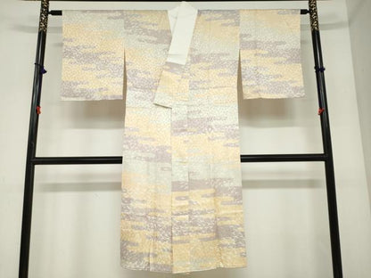 平和屋着物●長襦袢　無双仕立て　エ霞飛鶴文　正絹　逸品　DABC2479ud