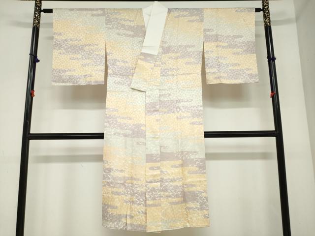 平和屋着物●長襦袢　無双仕立て　エ霞飛鶴文　正絹　逸品　DABC2479ud