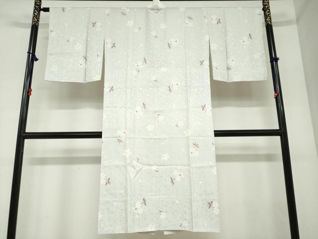 平和屋着物●長襦袢　無双仕立て　草花文　正絹　逸品　DABC2481ud
