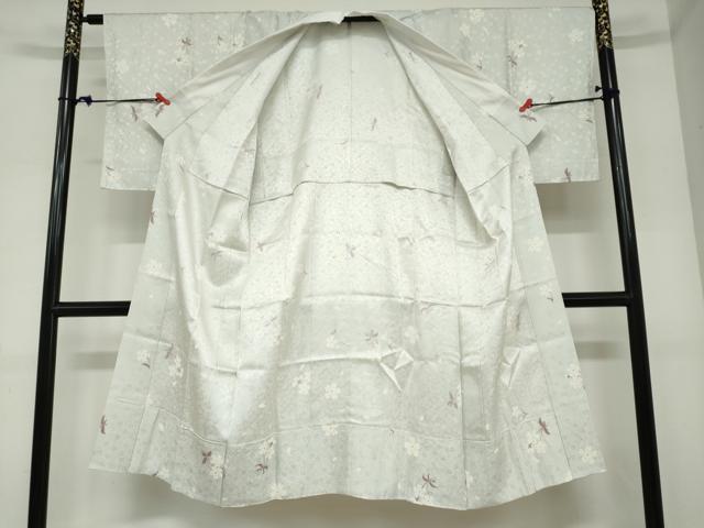 平和屋着物●長襦袢　無双仕立て　草花文　正絹　逸品　DABC2481ud