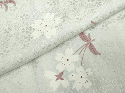 平和屋着物●長襦袢　無双仕立て　草花文　正絹　逸品　DABC2481ud