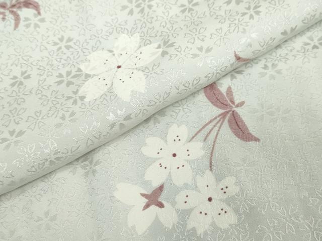 平和屋着物●長襦袢　無双仕立て　草花文　正絹　逸品　DABC2481ud