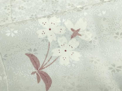 平和屋着物●長襦袢　無双仕立て　草花文　正絹　逸品　DABC2481ud