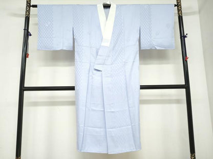 平和屋着物●長襦袢　袷　茶具地紋　藤鼠色　さが美扱い　正絹　逸品　未使用　DABC2483ud