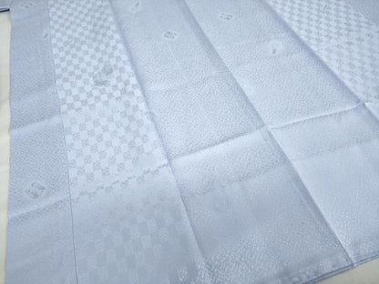 平和屋着物●長襦袢　袷　茶具地紋　藤鼠色　さが美扱い　正絹　逸品　未使用　DABC2483ud