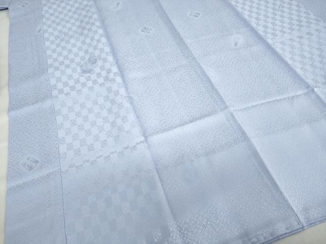 平和屋着物●長襦袢　袷　茶具地紋　藤鼠色　さが美扱い　正絹　逸品　未使用　DABC2483ud
