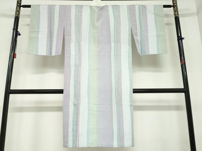 平和屋着物●長襦袢　無双仕立て　変わり縞　やまと誂製　正絹　逸品　DABC2484ud