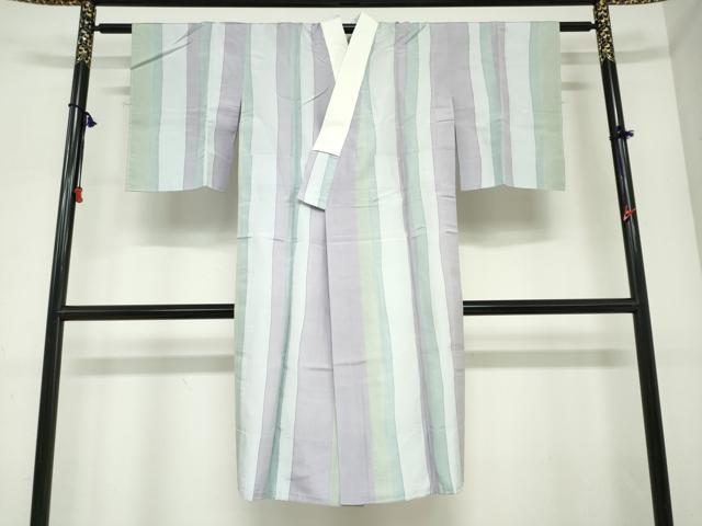 平和屋着物●長襦袢　無双仕立て　変わり縞　やまと誂製　正絹　逸品　DABC2484ud