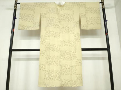 平和屋着物●長襦袢　無双仕立て　舞葉文　正絹　逸品　DABC2485ud