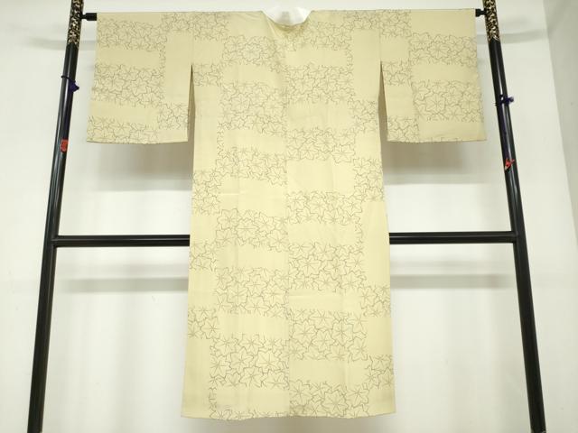 平和屋着物●長襦袢　無双仕立て　舞葉文　正絹　逸品　DABC2485ud
