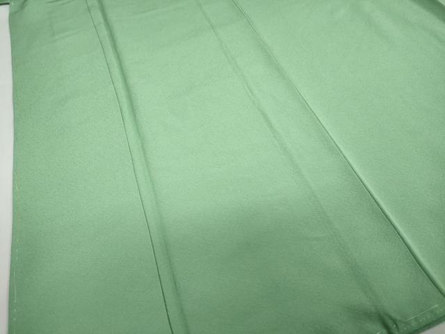 平和屋着物●上質な色無地　松美ちりめん　若竹色　反端付き　正絹　逸品　未使用　DABC2488ud