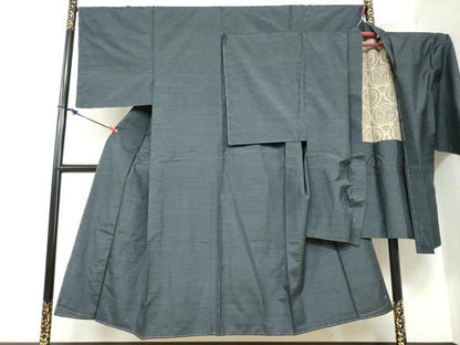平和屋着物●男性　本場大島紬　アンサンブル　長羽織　100亀甲　総詰め　正絹　逸品　未使用　DABC2491ud