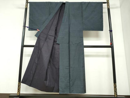 平和屋着物●男性　本場大島紬　アンサンブル　長羽織　100亀甲　総詰め　正絹　逸品　未使用　DABC2491ud
