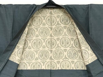 平和屋着物●男性　本場大島紬　アンサンブル　長羽織　100亀甲　総詰め　正絹　逸品　未使用　DABC2491ud