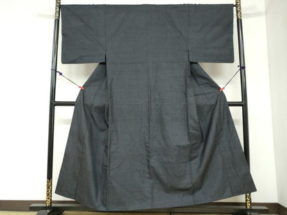 平和屋着物●男性　本場大島紬　アンサンブル　長羽織　抽象文様　正絹　逸品　DABC2492ud