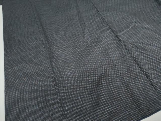 平和屋着物●男性　本場大島紬　アンサンブル　長羽織　抽象文様　正絹　逸品　DABC2492ud