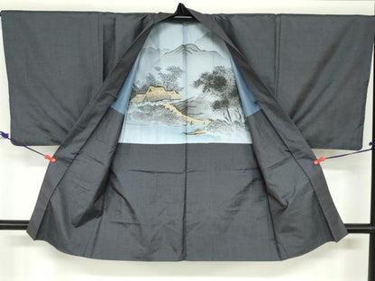 平和屋着物●男性　本場大島紬　アンサンブル　100亀甲　総詰め　正絹　逸品　DABC2494ud