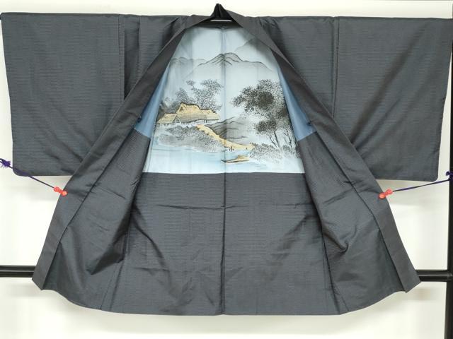 平和屋着物●男性　本場大島紬　アンサンブル　100亀甲　総詰め　正絹　逸品　DABC2494ud