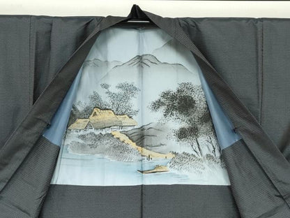 平和屋着物●男性　本場大島紬　アンサンブル　100亀甲　総詰め　正絹　逸品　DABC2494ud