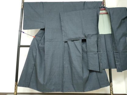 平和屋着物●男性　本場大島紬　薩摩結城　アンサンブル　長羽織　100亀甲　総詰め　正絹　逸品　未使用　DABC2495ud