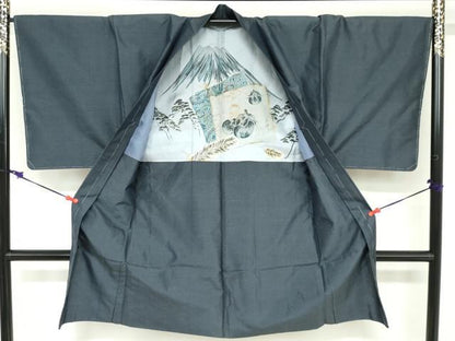 平和屋着物●男性　本場大島紬　アンサンブル　長羽織　80亀甲　総詰め　正絹　逸品　未使用　DABC2496ud