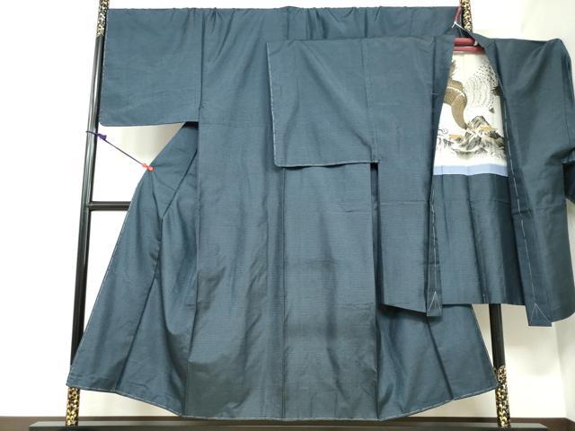 平和屋着物●男性　本場大島紬　アンサンブル　長羽織　100亀甲　総詰め　キングサイズ　正絹　逸品　未使用　DABC2497ud