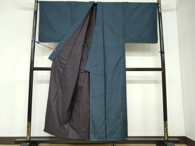平和屋着物●男性　本場大島紬　アンサンブル　長羽織　100亀甲　総詰め　キングサイズ　正絹　逸品　未使用　DABC2497ud