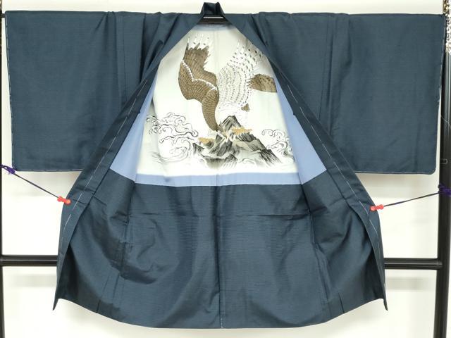 平和屋着物●男性　本場大島紬　アンサンブル　長羽織　100亀甲　総詰め　キングサイズ　正絹　逸品　未使用　DABC2497ud