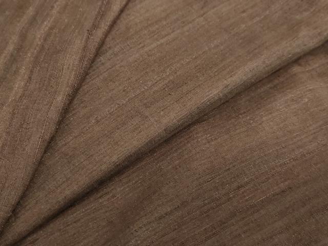 平和屋着物●男性　紬　アンサンブル　赤墨色　正絹　逸品　未使用　DABC2501ud