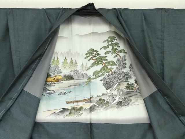 平和屋着物●男性　本場大島紬　アンサンブル　長羽織　100亀甲　総詰め　キングサイズ　正絹　逸品　未使用　DABC2503ud