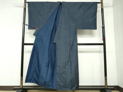 平和屋着物●男性 本場大島紬 アンサンブル 長羽織 長襦袢（袷）セット 抽象文様 証紙付き 上村商店謹製 正絹 逸品 未使用 DABC2504ud
