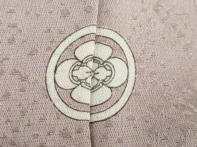 平和屋着物●上質な色無地　霞地紋　牡丹鼠色　正絹　逸品　未使用　DABC2509ud