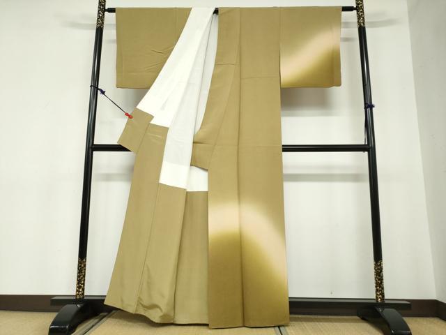 平和屋着物●伝統工芸師　服部光擴　江戸小紋　訪問着　霞文　鮫小紋柄　正絹　逸品　DABC2514ud