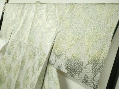 平和屋着物●訪問着　総絞り　抽象文様　ロング丈　正絹　逸品　DABC2516ud