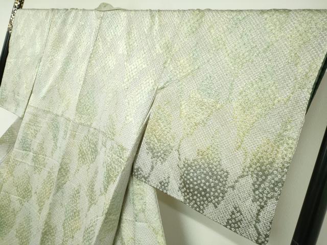 平和屋着物●訪問着　総絞り　抽象文様　ロング丈　正絹　逸品　DABC2516ud
