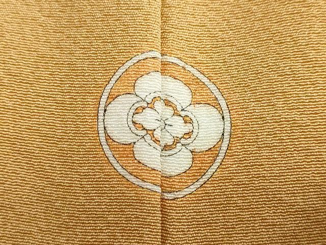 平和屋着物●上質な色無地　黄土色　正絹　逸品　DABC2519ud