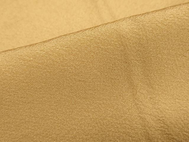 平和屋着物●上質な色無地　黄土色　正絹　逸品　DABC2519ud