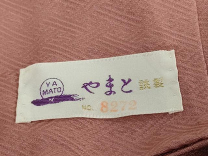 平和屋着物●上質な色無地　薄紅色　やまと誂製　正絹　逸品　DABC2520ud