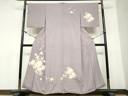 平和屋着物●訪問着　友禅　枝花文　正絹　逸品　DABC2522ud