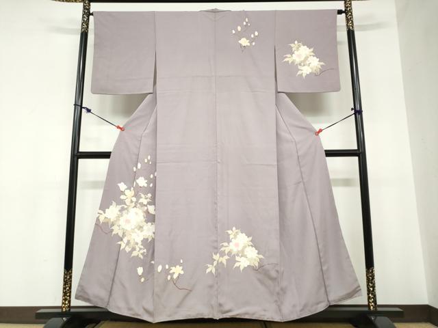 平和屋着物●訪問着　友禅　枝花文　正絹　逸品　DABC2522ud